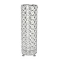 Elegant Garden Design Elegant Designs HG1011-CHR 10.25 in. Elipse Crystal Decorative Flower Vase; Candle Holder - Wedding Centerpiece - Chrome HG1011-CHR